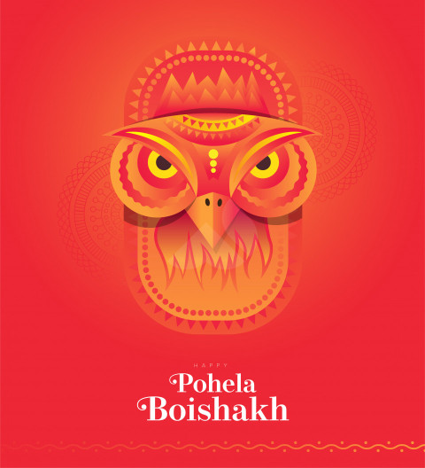 Happy Pohila Boishakh Wishes Background Template