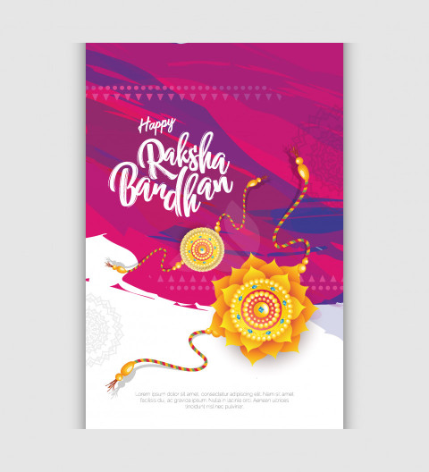 Happy Raksha Bandhan Greeting Template