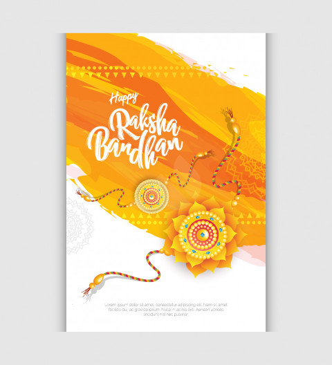 Happy Raksha Bandhan Greeting Design