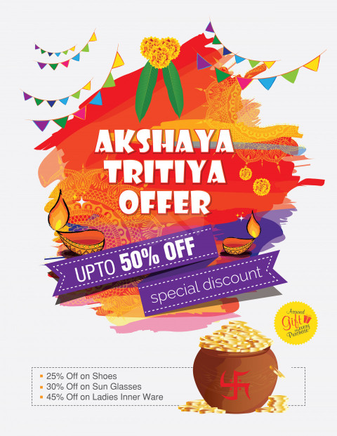 Akshaya Tritiya Offer Poster Design Background