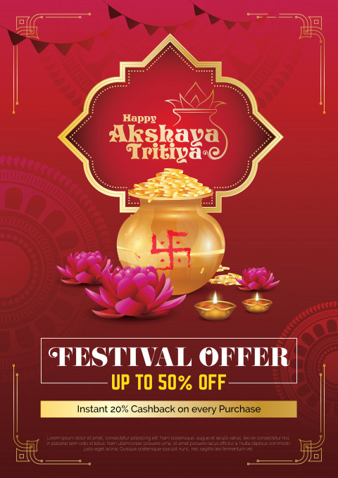 Akshaya Tritiya Offer Poster Design Template