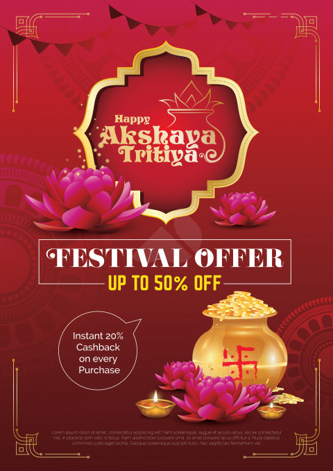 Akshaya Tritiya Offer Poster Design Template