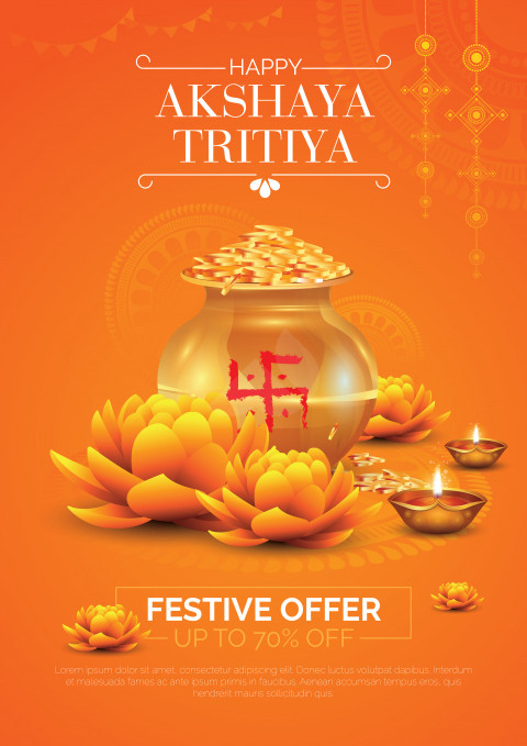 Akshaya Tritiya Offer Poster Design Template
