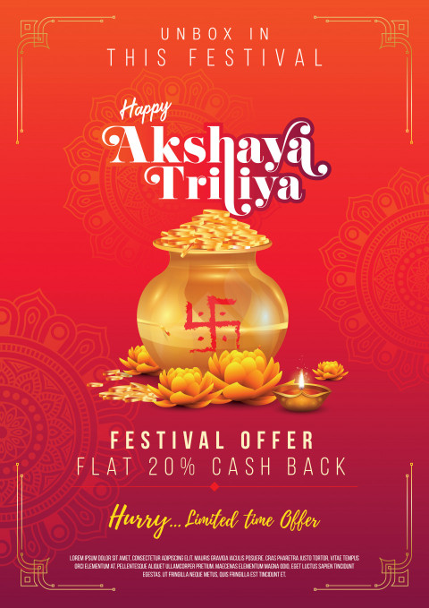 Akshaya Tritiya Sale Poster Design Template