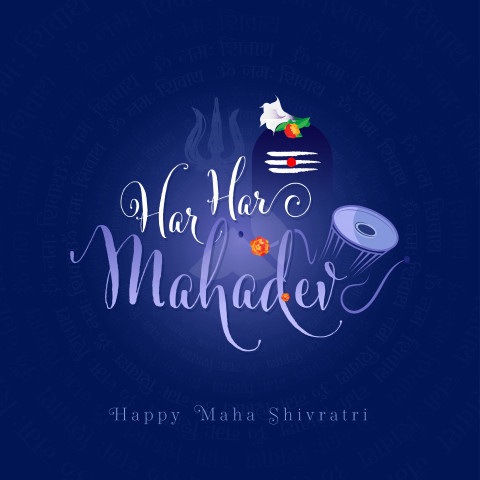 Maha Shivratri Background Template Design