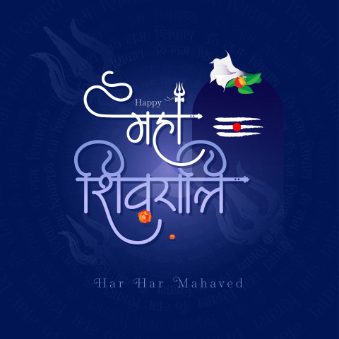 Happy Maha Shivratri Hindi Background Template