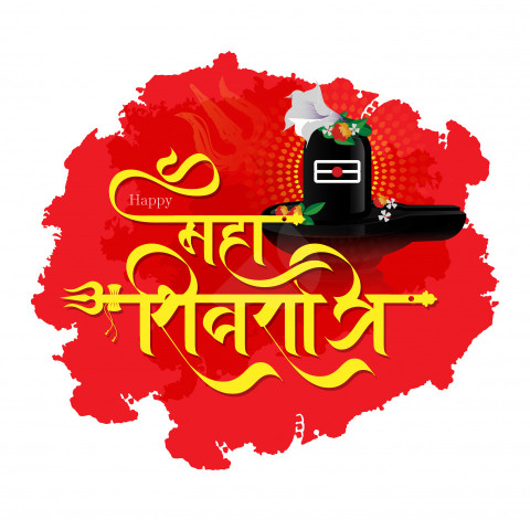 Happy Maha Shivratri Sticker Design Template