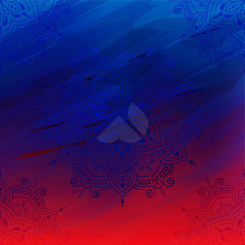 Ethnic Round Ornamental Floral Design Background