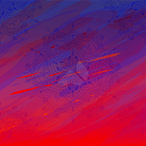 Ethnic Round Ornamental Floral Design Background