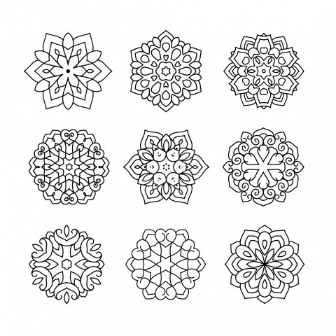 Decorative Floral Mandala Ornaments Design