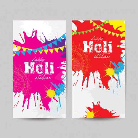 Happy Holi Banner Background Design - Free