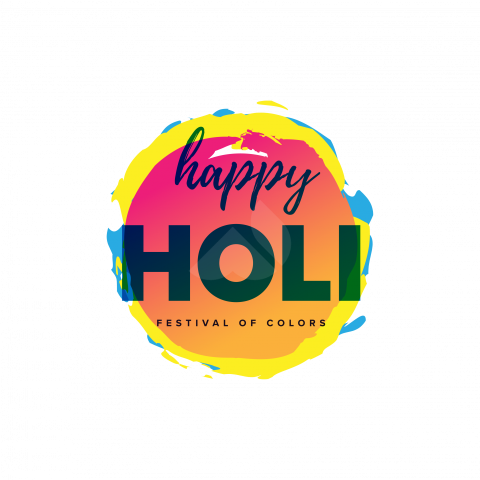 Happy Holi Sticker Greeting Background - Free