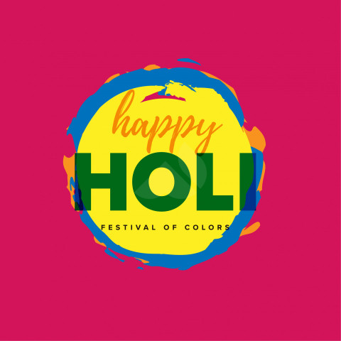 Happy Holi Greeting Background Design - Free