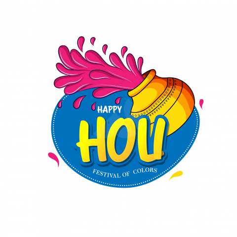 Happy Holi Wishes Sticker Design