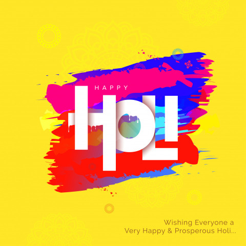 Holi Greeting Background Design