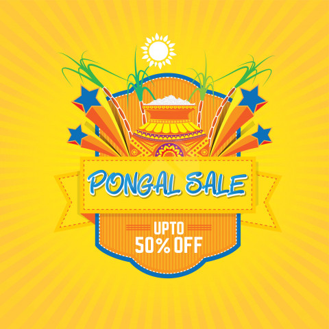 Pongal Sale Background Template Design