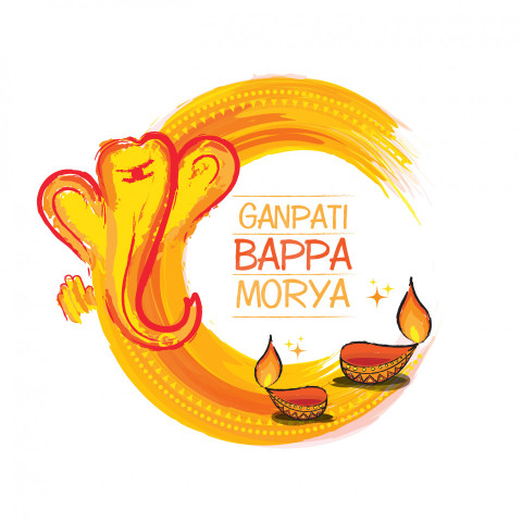 Ganapati Bappa Morya Greeting Template
