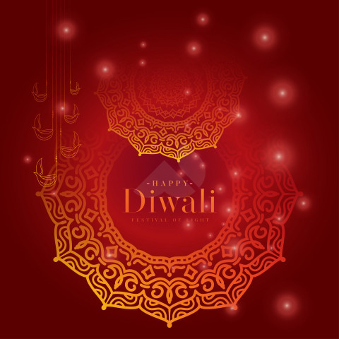 Happy Diwali Festival Background Template