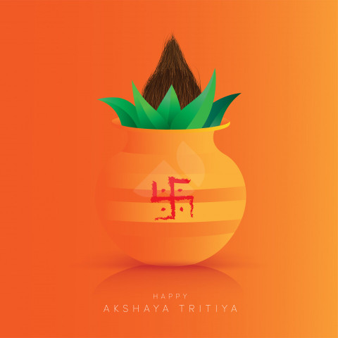 Akshaya Tritiya Greeting Background Template