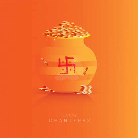 Happy Dhanteras Wishes Greeting Background
