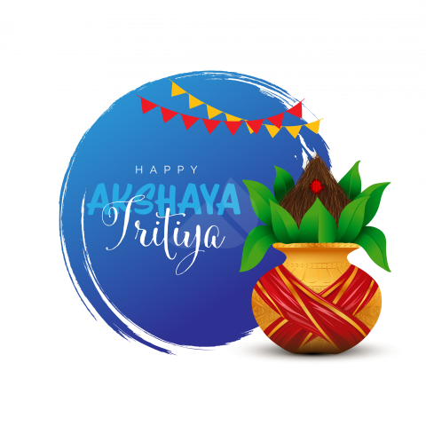 Happy Akshaya Tritiya Greeting Sticker Template