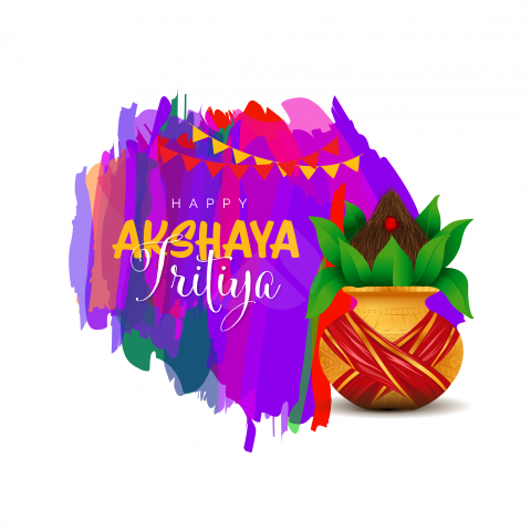 Happy Akshaya Tritiya Greeting Sticker Design