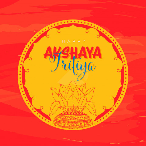 Happy Akshaya Tritiya Wishes Background Illustration