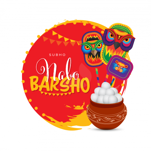 Shubho Noboborsho Wishes Sticker Design