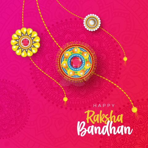 Happy Raksha Bandhan Wishes Background Design