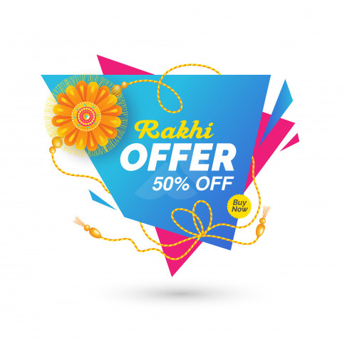 Rakhi Offer and Sale Banner Design Template