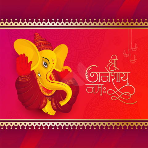 Ganesh Chaturthi Wishes Hindi Greeting