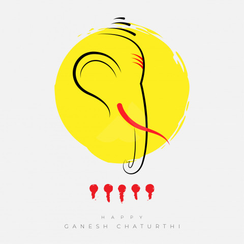 Happy  Ganesh Chaturthi Template