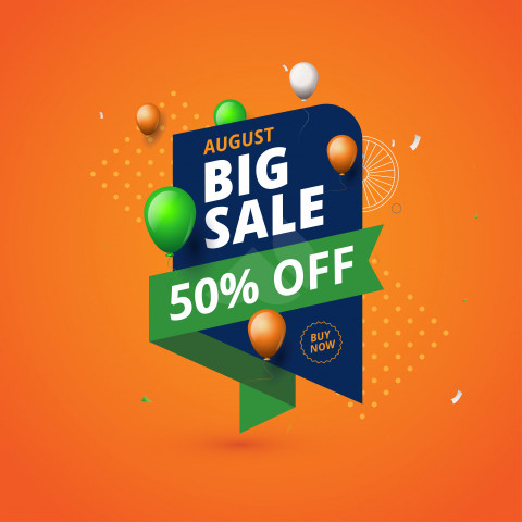 Indian Independence Day Big Sale Banner