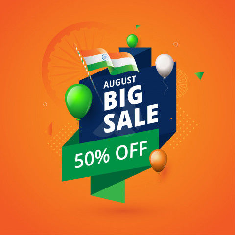 Indian Independence Day Big Sale Banner