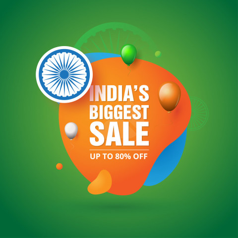 Indian Independence Day Biggest Sale Banner