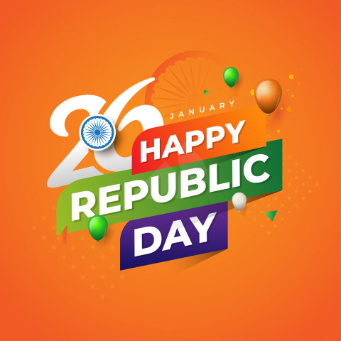 26th january happy republic day social media post banner