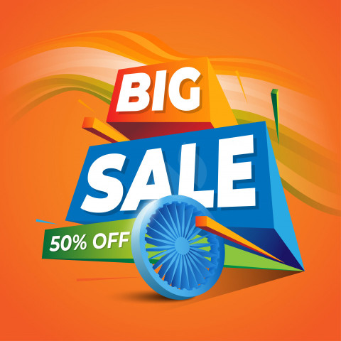 India Big Sale Day Background Template