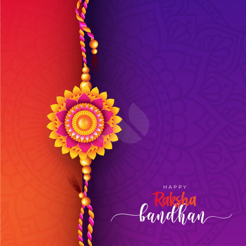 Happy Raksha Bandhan Greeting Background Template