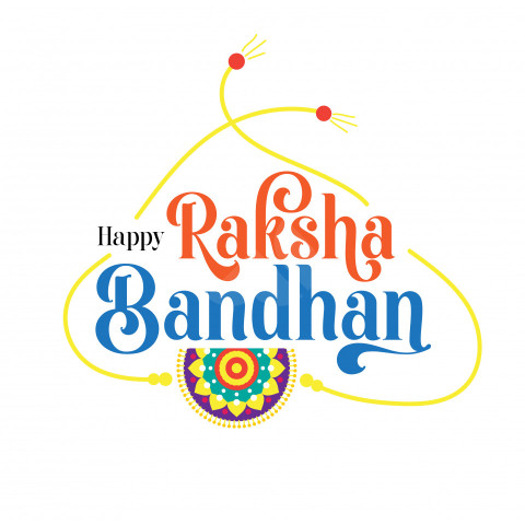 Happy Raksha Bandhan Greeting Design Template