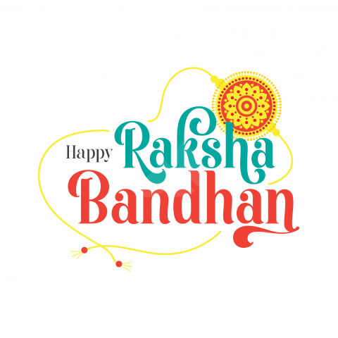 Happy Raksha Bandhan Greeting Sticker Design
