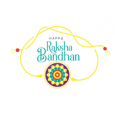 Happy Raksha Bandhan Sticker Design Template