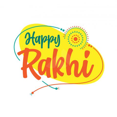 Happy Rakhi Wish Sticker Greeting Png Template