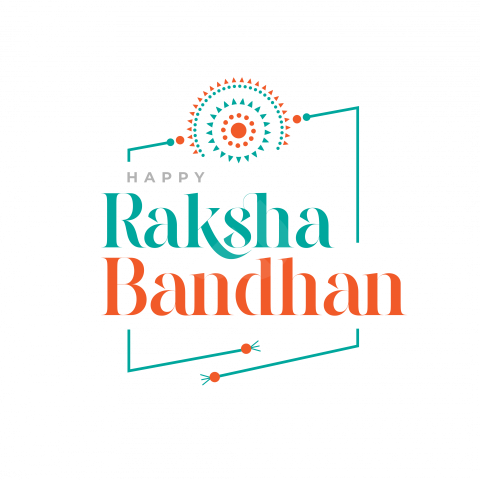 Happy Raksha Bandhan Greeting Design Template