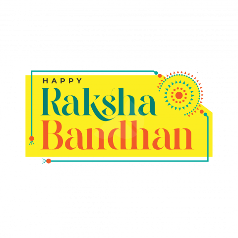 Happy Raksha Bandhan Sticker Design Template