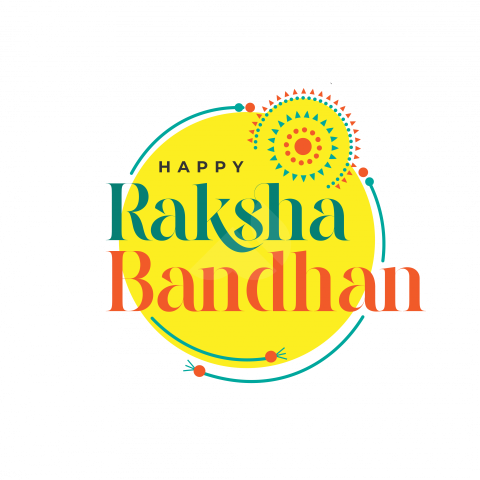 Happy Raksha Bandhan Greeting Sticker Template