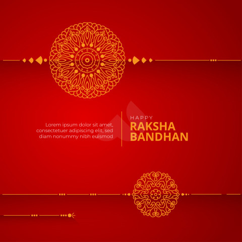 Happy Raksha Bandhan Greeting Template Design