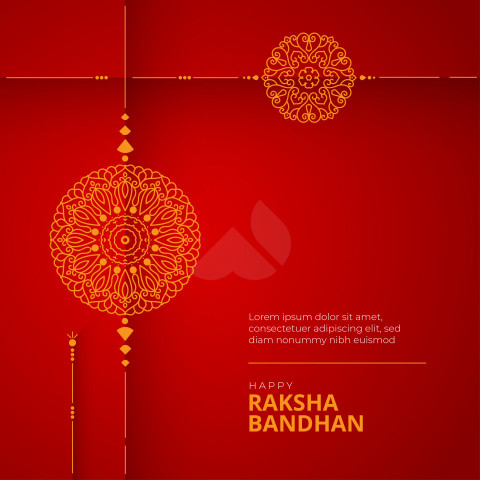 Happy Raksha Bandhan Greeting Background Template