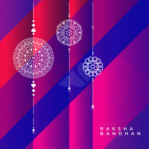 Raksha Bandhan Wishes Social Media Post Banner Template