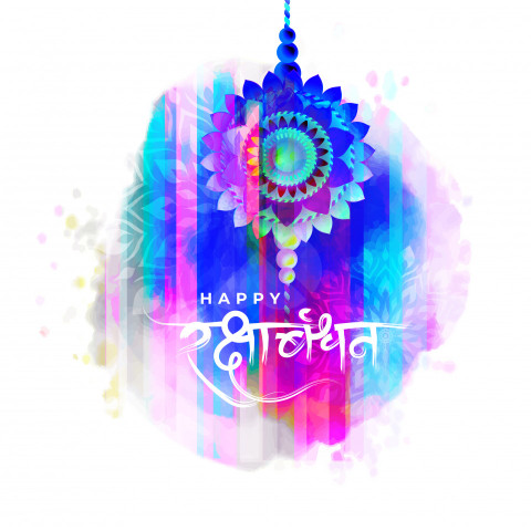Happy Raksha Bandhan Greeting Background Template