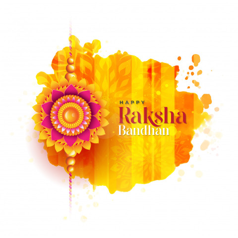 Happy Raksha Bandhan Celebration Greeting Design